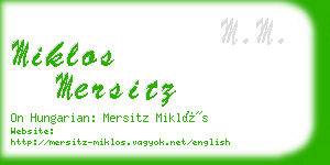 miklos mersitz business card